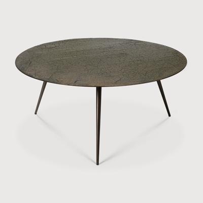Ethnicraft Ronde Salontafel 'Luna' Minerals, 80cm, kleur Whisky