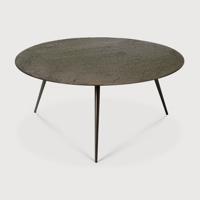Ethnicraft Ronde Salontafel 'Luna' Minerals, 80cm, kleur Whisky