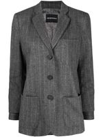 Emporio Armani blazer à fines rayures - Gris - thumbnail