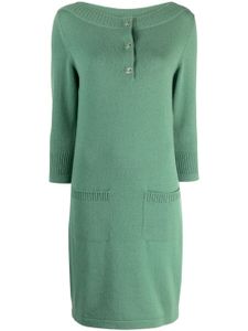 CHANEL Pre-Owned robe en cachemire à coupe courte (2010) - Vert