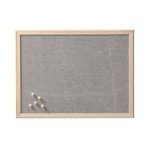 Prikbord - textiel - lichtgrijs - 30 x 40 cm - incl. punaises - luxe