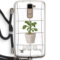 Kamerplant op vensterruit: LG K10 (2016) Transparant Hoesje met koord