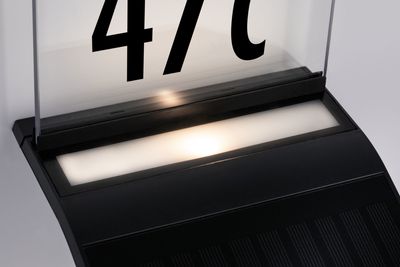 Paulmann 94243 Yoko Huisnummerlamp op zonne-energie met bewegingsmelder Energielabel: G (A - G) 1.2 W Warmwit Antraciet