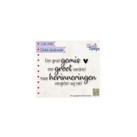 Nellie's Choice • clear stempel nederlands een groot gemis een groot verdriet...