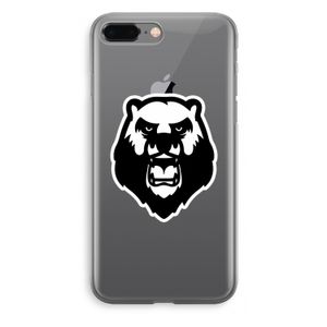 Angry Bear (white): iPhone 8 Plus Transparant Hoesje