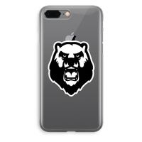 Angry Bear (white): iPhone 8 Plus Transparant Hoesje