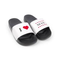 Badslippers bedrukken - Zwart - 44