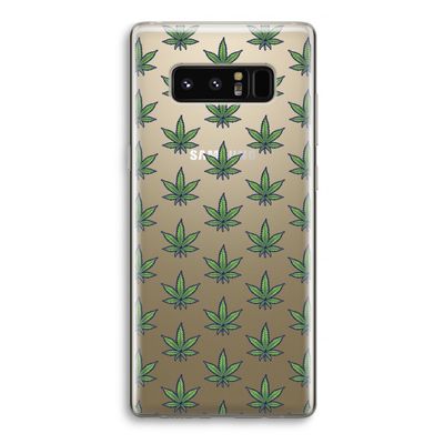 Weed: Samsung Galaxy Note 8 Transparant Hoesje