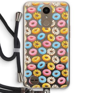 Pink donuts: LG K10 (2017) Transparant Hoesje met koord