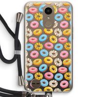 Pink donuts: LG K10 (2017) Transparant Hoesje met koord