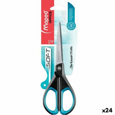 Schaar Maped Essentials Soft E4682 Zwart Blauw Roestvrij staal 17 cm (24 Stuks)