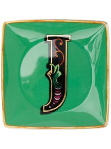 Versace assiestte Holiday Alphabet 'J' - Vert