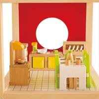 Hape poppenhuis eetkamer