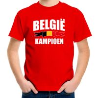 Belgie kampioen supporter t-shirt rood EK/ WK voor kinderen - thumbnail