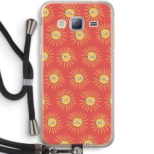 Zon: Samsung Galaxy J3 (2016) Transparant Hoesje met koord