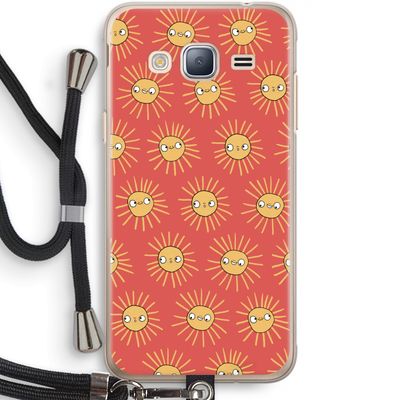 Zon: Samsung Galaxy J3 (2016) Transparant Hoesje met koord