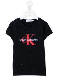 Calvin Klein Kids t-shirt à logo imprimé - Noir