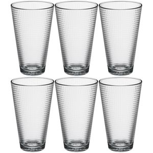 Set van 6x stuks water/sap glazen Benit 340 ml van glas