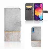Samsung Galaxy A50 | Book Style Case | Wood Concrete