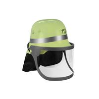 Groene brandweer verkleed helm volwassenen - thumbnail