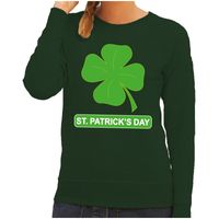 St. Patricksday klavertje sweater groen dames 2XL  -