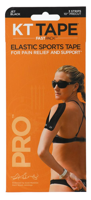 KT Tape Pro Fastpack Elastic Sports Tape Strips Gitzwart