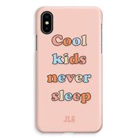 Cool Kids Never Sleep: iPhone XS Max Volledig Geprint Hoesje