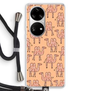 Kameel: Huawei P50 Pro Transparant Hoesje met koord
