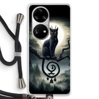 Moonlight Companions: Huawei P50 Pro Transparant Hoesje met koord