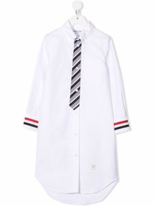 Thom Browne Kids robe-chemise à détail noué - Blanc