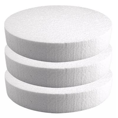 Hobby/knutsel Piepschuim schijf - 3x - wit - D25 cm - figuur en vormen