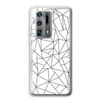 Geometrische lijnen zwart: Huawei P40 Pro Plus Transparant Hoesje