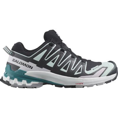 Salomon XA PRO 3D V9 GORE-TEX Lage Wandelschoen Dames Black/Bleached Aqua/Harbor Blue 5