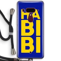 Habibi Blue: HTC U12+ Transparant Hoesje met koord