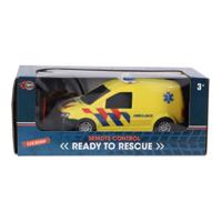 Rapid Wheels radiografisch bestuurbare ambulance met licht Rapid Wheels radiografisch bestuurbare ambulance met licht