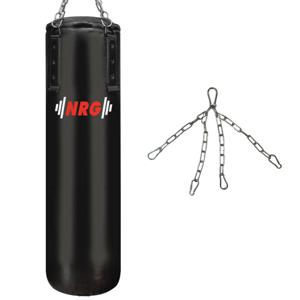 NRG Boxing F9B - Bokszak - 150 cm - Kunstleer - Zwart - incl 4-punts ophangketting