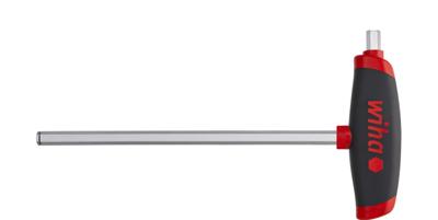 Wiha 334DSR080200-01 Stiftsleutel met dwarsgreep ComfortGrip zeskant MagicRing met zijpunt, mat verchroomd 8.0 mm - 45444