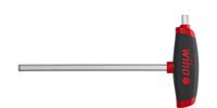 Wiha 334DSR080200-01 Stiftsleutel met dwarsgreep ComfortGrip zeskant MagicRing met zijpunt, mat verchroomd 8.0 mm - 45444