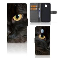 Samsung Galaxy J5 2017 | Telefoonhoesje | Met pasjeshouder | Zwarte Kat