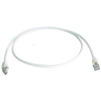 Telegärtner 100008833 RJ45 Netwerkkabel, patchkabel CAT 6A S/FTP 7.50 m Wit Vlambestendig, Snagless, Pair afscherming, Afgeschermd (dubbel), Halogeenvrij, UL