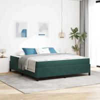 Bedframe Anders Donkergroen en Wit 180 x 200 cm Fluweel