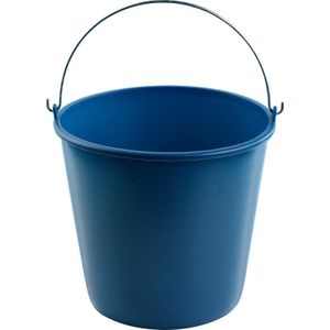 Blauwe schoonmaakemmer/huishoudemmer 16 liter 32 x 28 cm   -