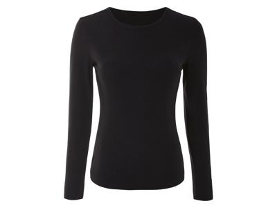 esmara Geribd dames shirt (Zwart, L (44/46))