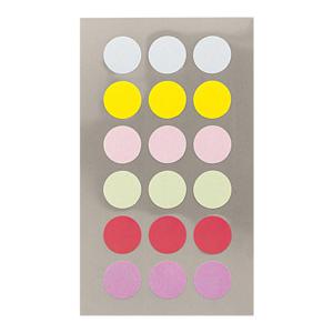 Hobby stickers - 72x stuks - D15 mm - pastel kleuren ronde stickers - Kantoor stickers - Scrapbook