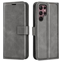 Lunso - Samsung Galaxy S23 Ultra - cover bookcase hoes - Grijs