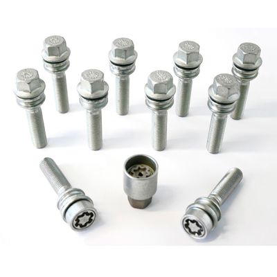 H&R Wielboutenset bolkonisch met bewegende ring R14 M14x1.50 - Lengte 54mm - 10 stuks (bv. Porsche, HR1455407SET