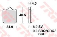 TRW Brake pad mcb 829 crq hyper carbon racing