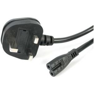 StarTech.com 1 m laptop-voedingskabel 2 sleuven voor VK BS-1363 naar C7