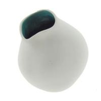 Vaas keramiek 9 cm wit/blauw