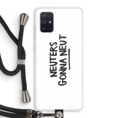Neuters: Samsung Galaxy A71 Transparant Hoesje met koord